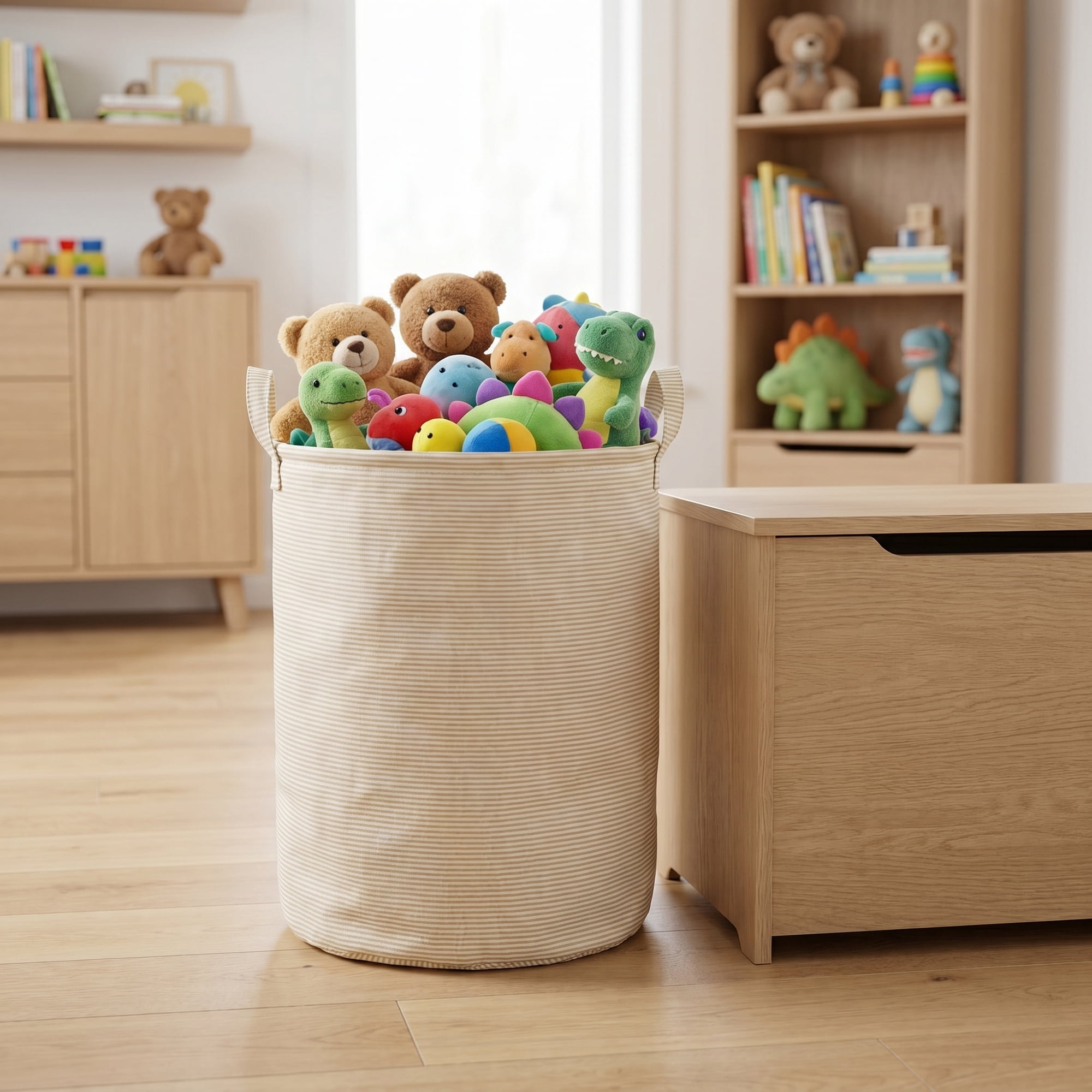 Unique Bargains Collapsible Non-Woven Fabric Hamper with Handles Yellow 11.8" x 15.7"