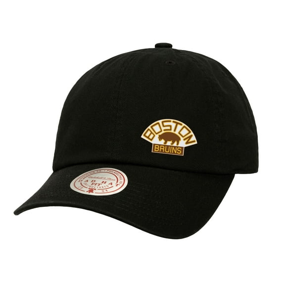 Women's Mitchell & Ness Black Boston Bruins Micro Lefty Adjustable Hat