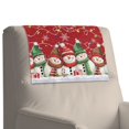 thumbnail image 7 of TSOVTHRID Snowman Christmas Light Snowflake Print Headrest Cover for Recline Chair Non Slip Headrest Protector PU Leather Sofa Head Rest Covers with Adhesive Backed Hook and Loop,17x27in, 2 PCS, 7 of 7