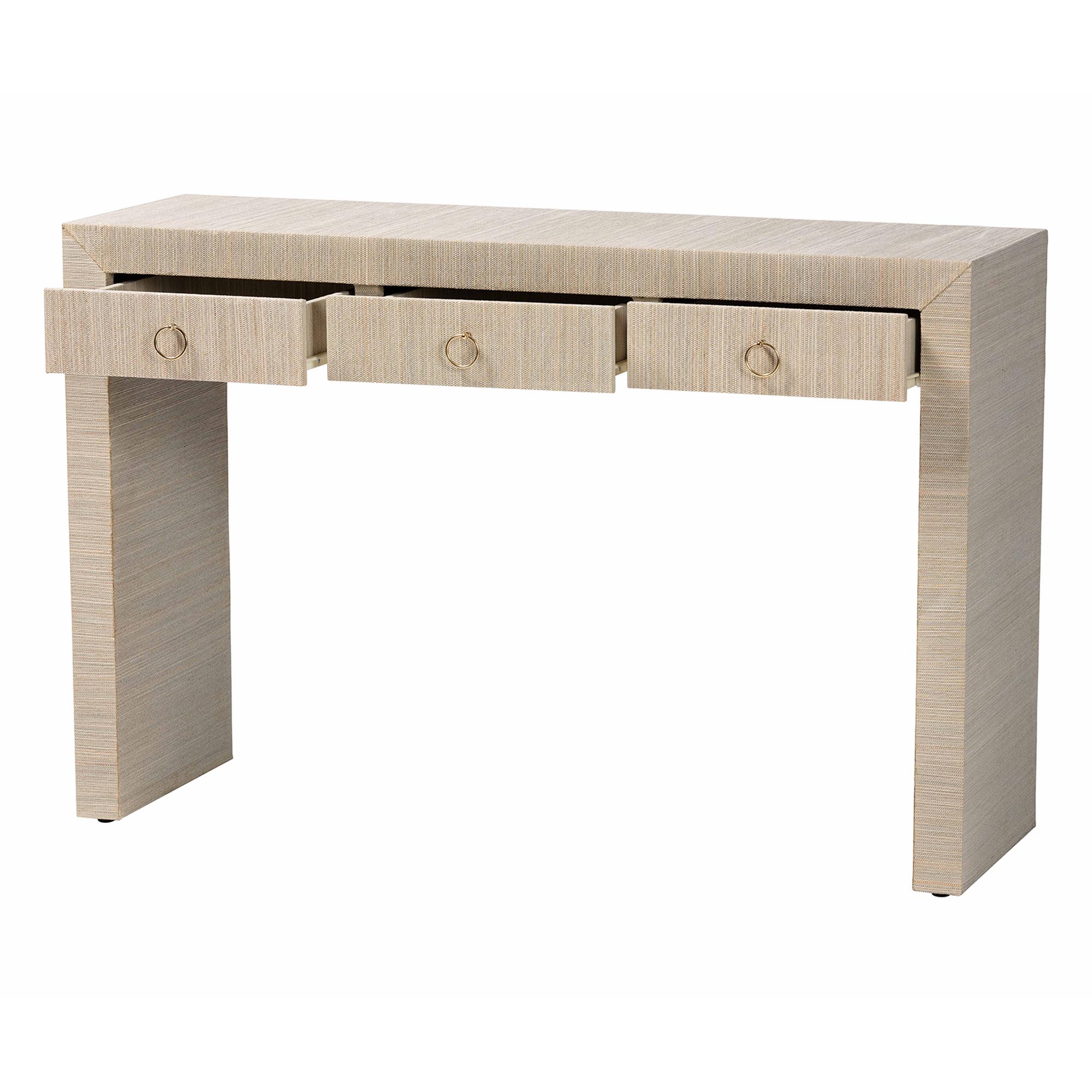 bali & pari Cielo Boho Console Table, 3-Drawer, Natural
