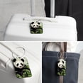 thumbnail image 6 of Panda Square PU Leather Luggage Tags - 2 Pack with Privacy Cover and Stainless Steel Ring - Suitable for Travel, Backpack, Handbag - Suitcase Tags, Travel Tag, 6 of 7