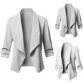 thumbnail image 2 of LYXSSBYX Plus Size Womens Shackets Hot Sale Clearance Womens Fashion Casual Solid Open Front Cardigan Long Sleeve Jacket Coat, 2 of 6