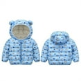 thumbnail image 4 of 2-7T Winter Hooded Down Coats for Kids Baby Boys Girls Dinosaur Light Puffer Padded Jacket with Bear Ear Toddler Snow Outerwear, 4 of 6