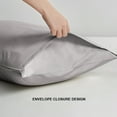 thumbnail image 3 of FLXXIE 1800 Count Double Brushed Microfiber Envelope Pillowcases Set of 4, King, 20" x 40", Smoky Gray, 3 of 5
