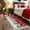 Red, variant on Christmas Snowman Bath Rug 2x3ft Woven Bathroom Entryway Runner Rug,Teal Blue Xmas Tree Winter Snowflakes Washed Living Room Hallway Bedroom Kitchen Carpet with Tassels,Indoor Outdoor Throw Doormat