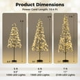 thumbnail image 3 of Costway 6 FT Lighted Alpine Tree with 1500 White LED Lights, Weighted Base for Christmas, 3 of 10