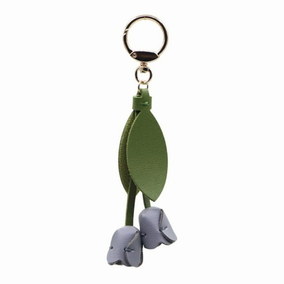 Yiran Tulip Keychain, Gray, 1 Pack