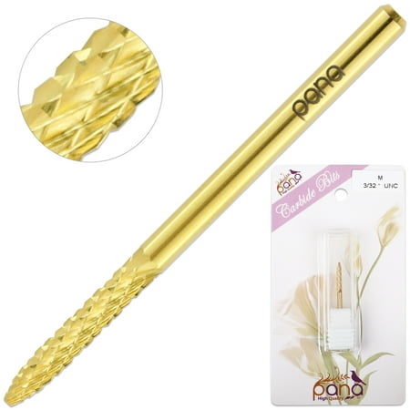 

Pana 3/32 Gold Under Nail Cleaner Safety Nail Carbide Bit - Medium Grit