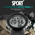 thumbnail image 2 of CakCity Mens Digital Sports Watch LED Screen Large Face Military Watches for Men Waterproof Casual Luminous Stopwatch Alarm Simple Army Watch, 2 of 5