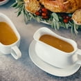 thumbnail image 3 of Kook Gravy Boat and Tray, Ceramic Make, 17oz, White, 3 of 5