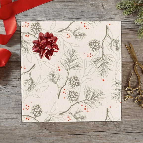 Christmas Wrapping Paper | Premium Holiday Gift Wrap | Pine Berry 58" x 23" (1–5 Rolls) - 1 Roll