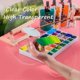 thumbnail image 2 of Acrylic Artist Paint Palette 11.8 x 7.9 inch Clear Oval Non-Stick Oil Paint Palette Mixing Clear Easy Clean Art Paint Palette (2 PCS), 2 of 5