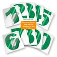 thumbnail image 1 of iSYFIX Reflective Green Vinyl Numbers Stickers - (2 Sets) 1.5 Inch - Premium Decal Die Cut and Pre-Spaced for Mailbox, Signs, Window, Door, Cars, Trucks, Home, Business, Address Number, Indoor/Outdoor, 1 of 4