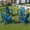 Blue, variant on Folding Adirondack Chair, HDPE Patio Adirondack Chair with 2 Cup Holders, All-Weather Outdoor Chairs, Fire Pit Chairs for Patio, Garden, Poolside, Black