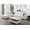 Off-White, variant on GCF Faux Leather Sectional Set, Living Room L-Shaped Modern Sofa Set, with Storage Ottoman and Matching Pillows, Left Facing White