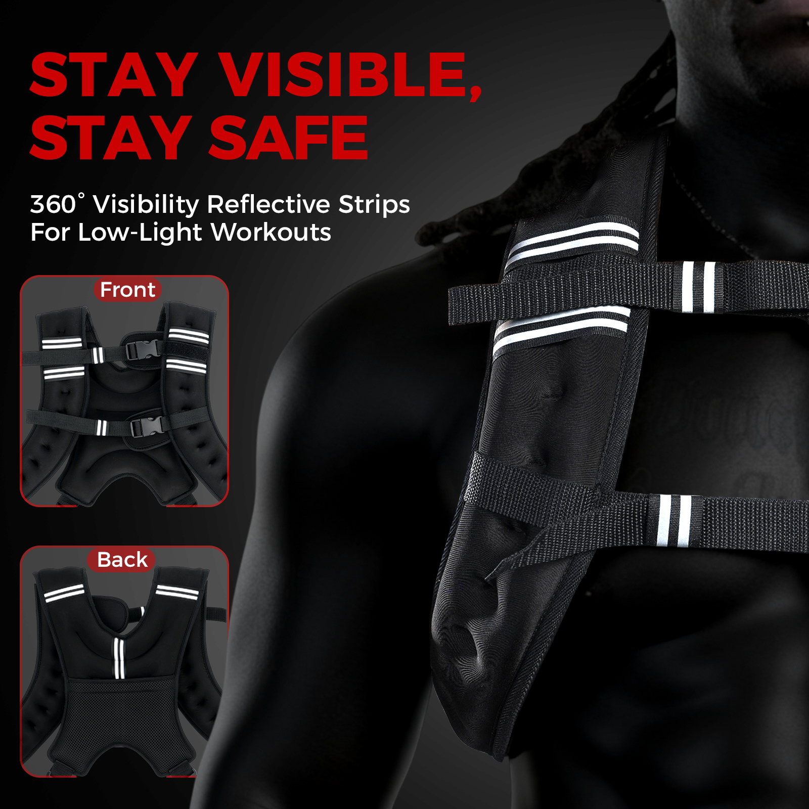 Mikolo 12 lb Weighted Vest with Adjustable Straps photo 4
