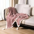 thumbnail image 2 of Fennco Styles Modern Diamond Knitted Throw Blanket with Tassel 50" W x 60" L – Red Geometric Pattern Lightweight Blanket for Couch, Bedroom, Living Room and Office Décor, 2 of 6
