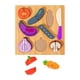thumbnail image 5 of Rompecabezas de madera para cortar, rompecabezas de combinación, juguete de aprendizaje, juego de simulación preescolar, juego de rol Verdura, 5 of 9