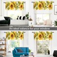 thumbnail image 6 of 1 Panel Fantasy Floral Leaf Curtain Valance for Windows, Vintage Plants Sunflower Rod Pocket Short Window Treatment Decor Drapes for Kitchen, Bathroom, 54" X 18", 6 of 6