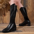 thumbnail image 4 of Wensltd Women's Mid Calf Boots Low Heel Winter Warm Slip Resistant Classic Boots White, 4 of 9