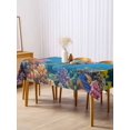 thumbnail image 3 of Funny Diving Pig Rectangle Tablecloth, Ocean Sea Coastal Coral Fish Marine Life Waterproof & StainResistant Tablecloth, Washable Oil-proof Table Cover for Dining/Party/Wedding/Buffet 54x108 In, 3 of 9
