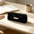 thumbnail image 5 of Celsvanis Pencil Case Large Capacity Pencil Pouch Pen Bag Embroidered Corduroy Stationery Organizer for Students Home Office Supplies, Black, 5 of 7