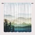 thumbnail image 2 of Misty Forest Bedroom Blackout Curtains Nature Scenery Foggy Mountain Rustic Tree Print Thermal Insulating Window Curtain Panels for Bedroom with Rod Pocket W42 x L45 Inch, 2 of 5