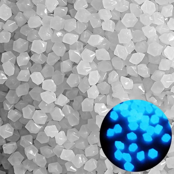500 pcs Glowing Rocks for Outdoor Decor, Garden Lawn Yard, Aquarium, Walkway, Fish Tank, Pathway