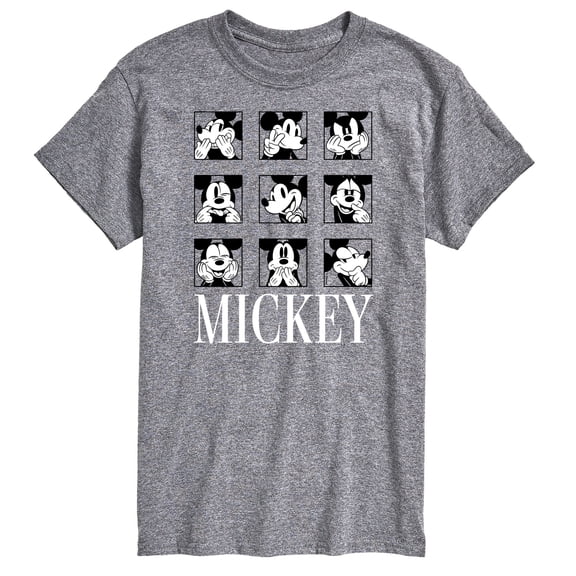 Mickey & Friends - Mickey Expression Grid - Men's Short Sleeve Graphic T-Shirt