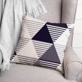 thumbnail image 3 of Creative Products Navy Geo Triangles 18x18 Indoor / Outdoor Pillow, 3 of 3