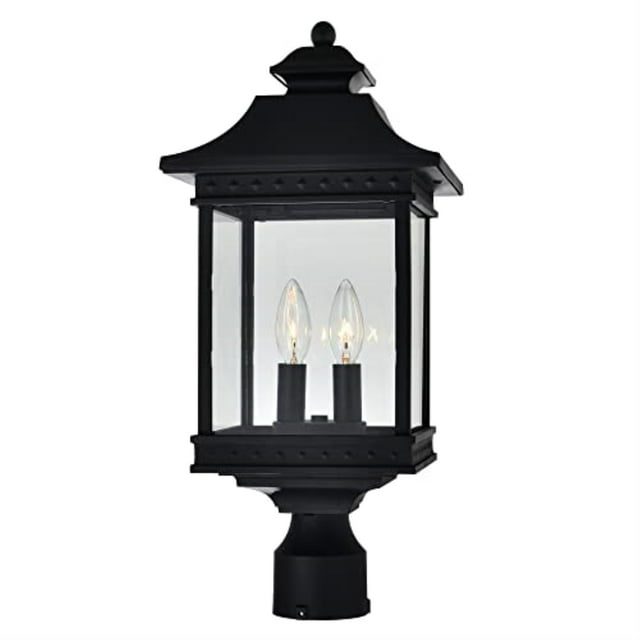 CWI Lighting Tête de Lanterne Extérieure Noire à 2 Lumières
