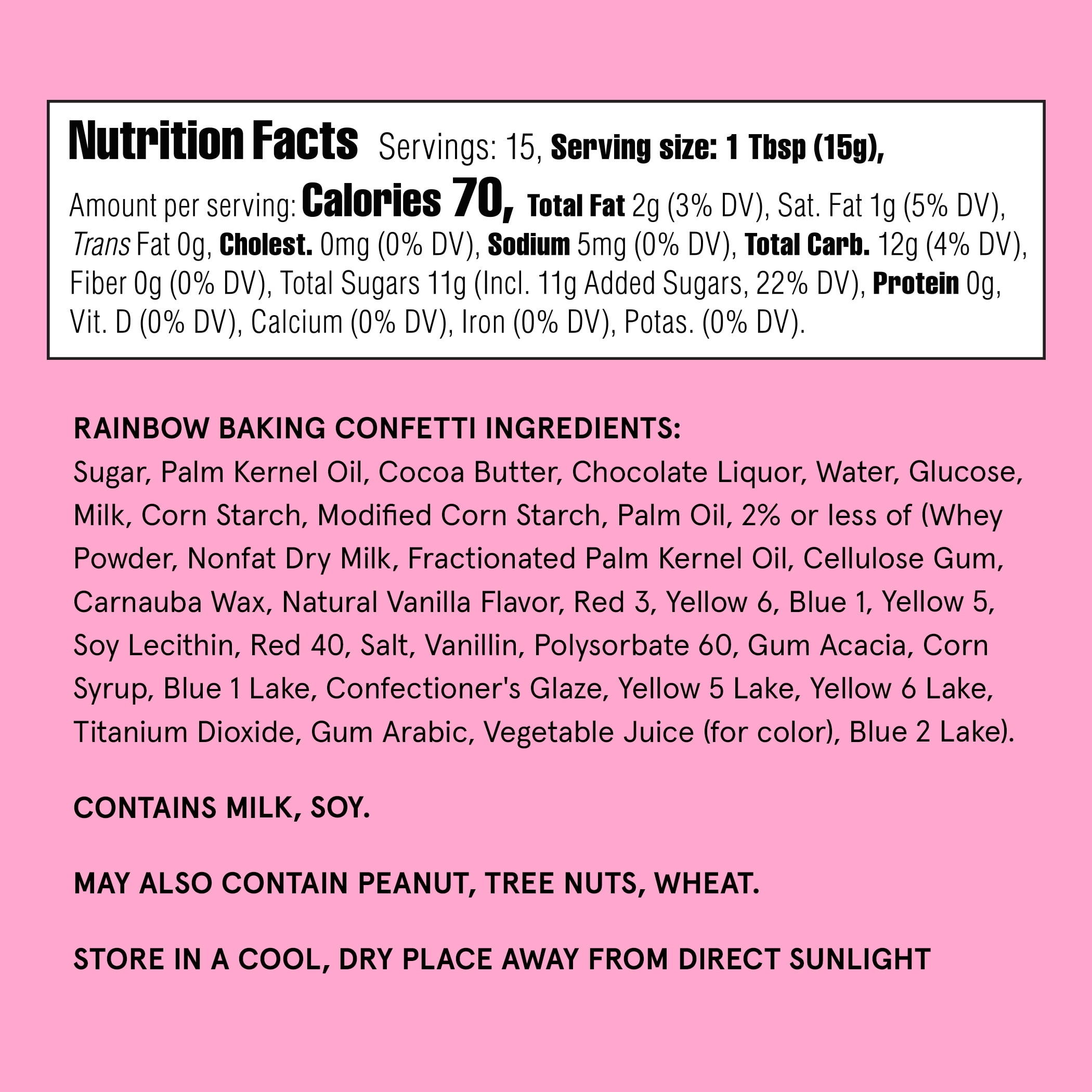 Fancy Sprinkles Rainbow Baking Confetti with Sprinkles and Candy-Coated Chocolate Pieces, 8 oz Bag