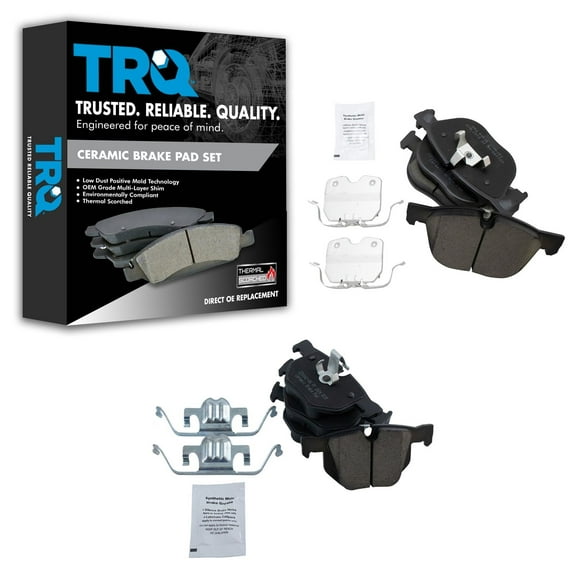 TRQ Front & Rear Premium Posi Ceramic Disc Brake Pad Kit for BMW X5 X6 BFA13071 Fits select: 2011-2018 BMW X5 XDRIVE35I, 2009-2010 BMW X5 XDRIVE30I