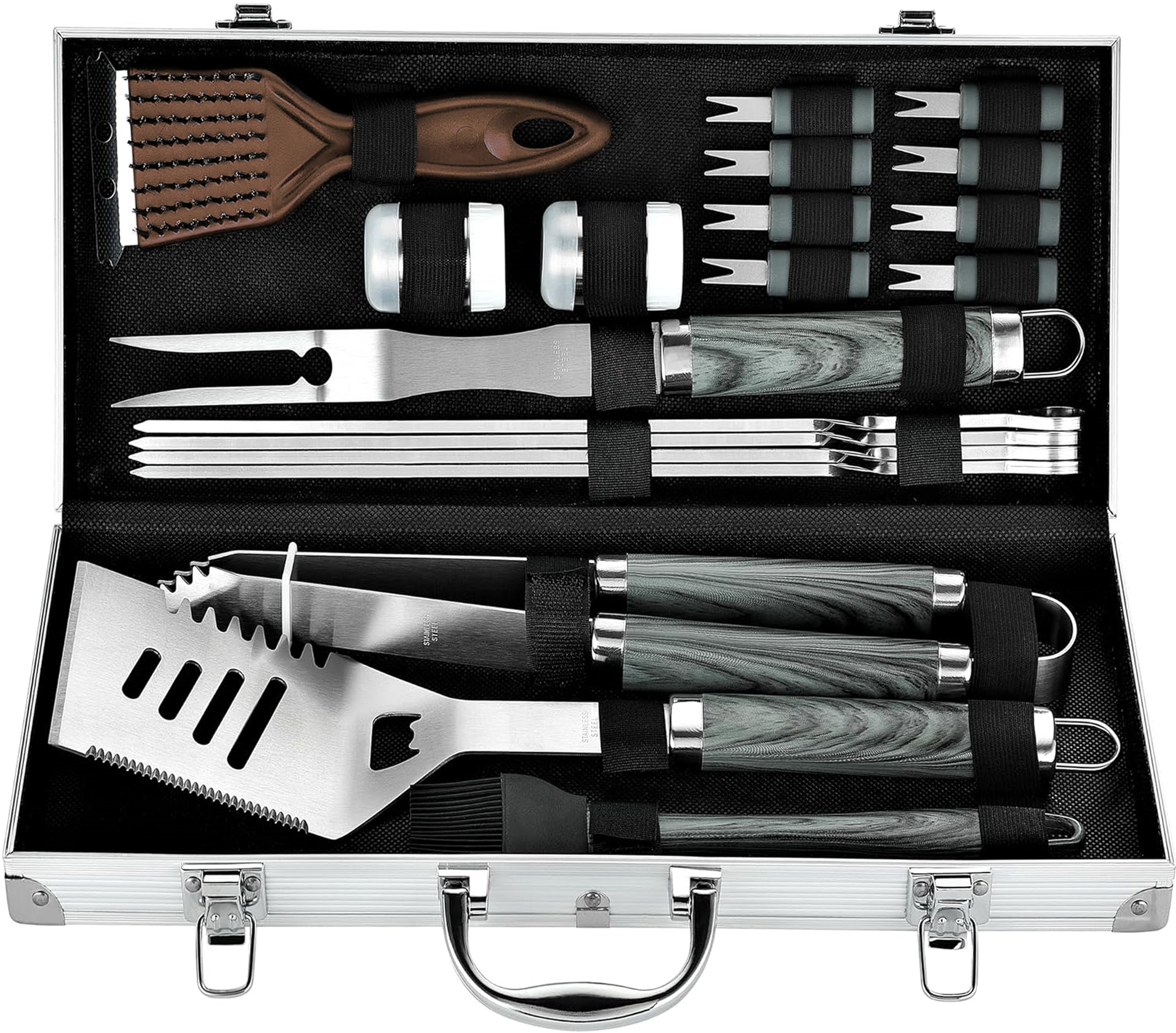 Set Barbecue Romanticist 23 Pezzi – Con Termometro E Astuccio Porta-accessori
