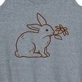 thumbnail image 3 of Instant Message - Bunny With Flower - Women's Racerback Tank Top, 3 of 6