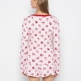 thumbnail image 3 of Long sleeve brushed jersey v-Neck top in Big Sweet Bows, 3 of 5