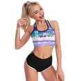 thumbnail image 3 of Game Kirby Character Women's Sports Bras Racerback Padded Workout Slimming Tank Tops Camisole Yoga Vest Activewear Fitness Running Crop Top, 3 of 6