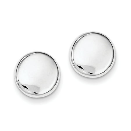 - 925 Sterling Silver Button Stud Earrings