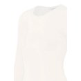 thumbnail image 4 of Bozzolo Women's RT1200 Basic Round Neck Long Sleeve T Shirt Top Ivory M, 4 of 4