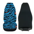 thumbnail image 4 of ZIATUBLE Blue Zebra Print Car Seat Covers Full Set Stretchy High Bucket Seat Protector 2 Packs Auto Bucket Seat Cover for Most Cars SUV Sedan Stylish Covers Front Seats Only Car Accessories, 4 of 7