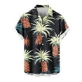 thumbnail image 2 of Styesk T-Shirts pour Homme Mode Décontractée Imprimé Poche Bouton Manches Courtes Col Rabattu Blouse Chemise, 2 of 5