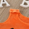 thumbnail image 6 of Ulitacool Boys Onesie Solid Color Infant Pumpkin Face Printing Pullover Romper With Hat 2 Suspenders Jumpsuit Long Sleeve Bodysuit Casual Boy Clothes 9-12 Months Orange, 6 of 8