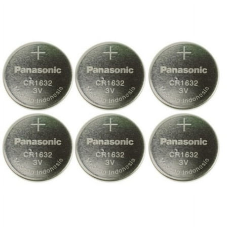 Panasonic CR1632-6 CR1632 3V Lithium Coin Battery (Pack of 6)