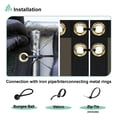 thumbnail image 5 of 5' x 37' Black Privacy Fence Screen Heavy Duty Windscreen Mesh Fencing Shade Fabric with Brass Grommets for Outdoor Fence Garden Patio Swimming Pool, 5 of 8