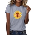 thumbnail image 2 of Shorts pour Femmes, Blouses pour Femmes, Mode Féminine Imprimé Manches Courtes Blouse Drôle Col Rond T-Shirt Tops, 2 of 5