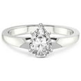 thumbnail image 3 of 4 Carat IGI Certified Pear Shape Lab Grown Diamond Engagement Ring | 14K White Gold | Arielle Solitaire Diamond Ring | FG-VS1-VS2 Quality Friendly Diamonds, 3 of 4