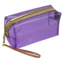Unique Bargains Travel Toiletry Bag Makeup Bag Organizer Toiletry Organizer Travel Cosmetic Bag Waterproof Purple