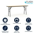 thumbnail image 3 of Flash Furniture Gael 6-Foot Rectangular Wood Folding Training / Seminar Table with Smooth Clear Coated Finished Top, 3 of 13