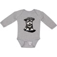 thumbnail image 3 of Inktastic Schnauzer Pup Boys or Girls Long Sleeve Baby Bodysuit, 3 of 5