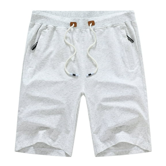 yukaichen Casual Drawstring Zipper Pockets Bermuda Shorts